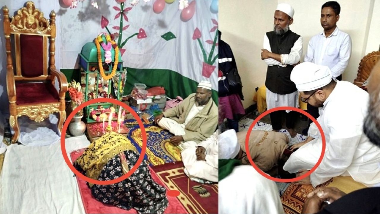 গৌরনদীতে ভক্তদের দিয়ে পীরকে সেজদা করানো নিয়ে বিতর্ক