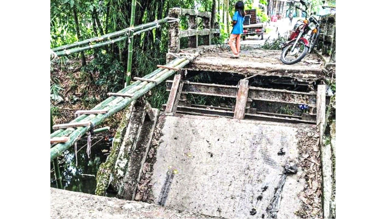 আগৈলঝাড়ায় সেতু ধসে যোগাযোগ বিচ্ছিন্ন, দুর্ভোগে হাজারো মানুষ
